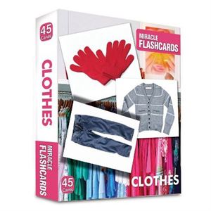 Miracle Flashcards Clothes Box 45 Cards MK Publications