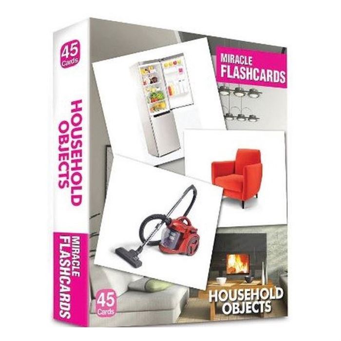 Miracle Flashcards Household Objects Box 45 Cards MK Publications