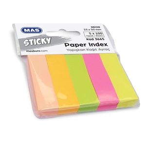 Yapışkanlı Kağıt Ayraç 15X50 Neon 5 Renk 3665