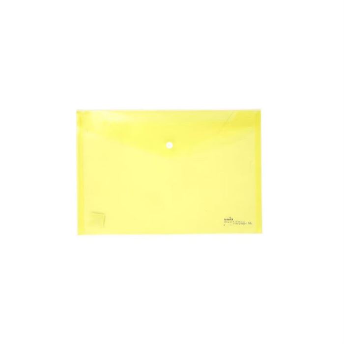 Umix A4 Çıtçıtlı Şeffaf Zarf Dosya Sarı U1120P-SA-ECO