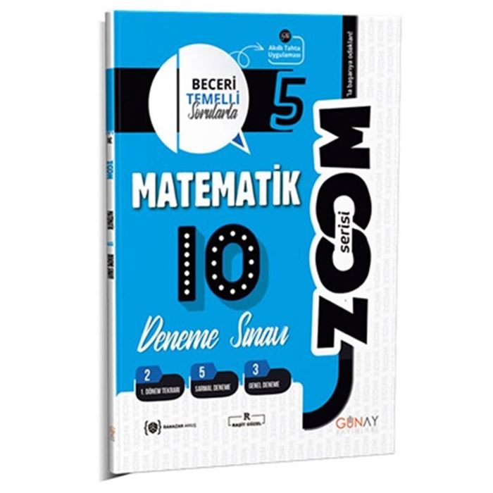5 Sınıf Matematik Zoom Serisi 10 Deneme Günay Yayınları
