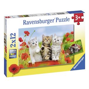 Ravensburger 2x12 Parça Puzzle Yavru Kediler 076260