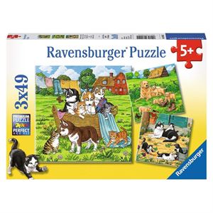 Ravensburger 3x49 Parça Puzzle Tatlı Hayvancıklar 080021