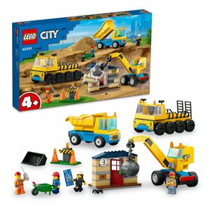 LEGO City İnşaat Kamyonları ve Yıkım Gülleli Vinç 60391