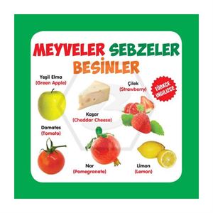 Meyveler Sebzeler Besinler Türkçe İngilizce Parıltı Yayınları