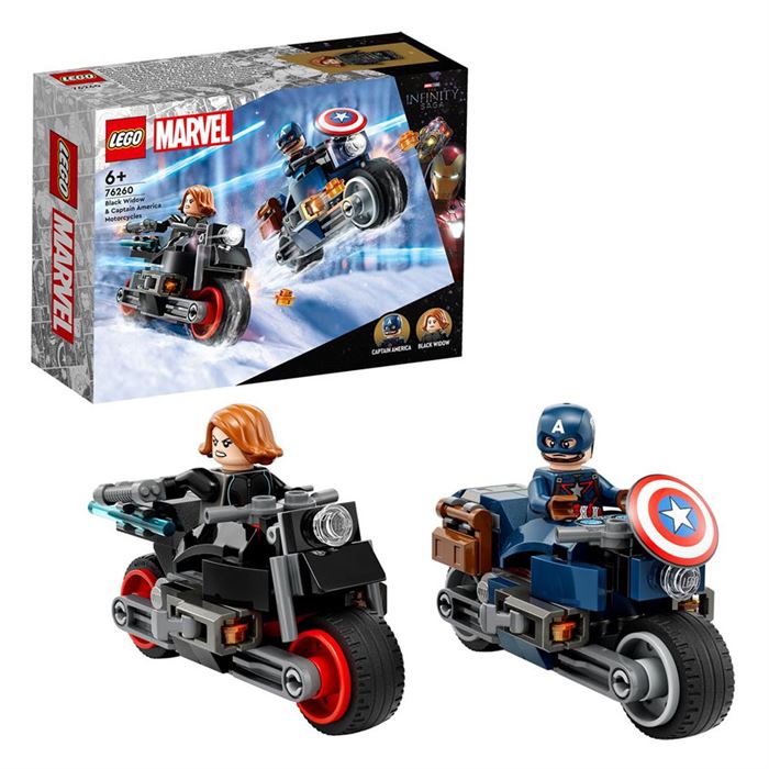 LEGO Marvel Black Widow ve Kaptan Amerika Motosikletleri 76260 