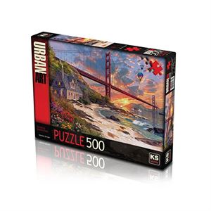 Ks Games Puzzle 500 Parça Sunset At Golden Gate 11374
