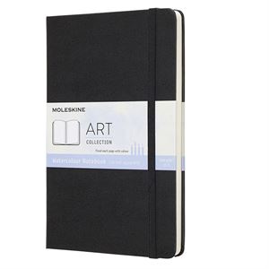 Moleskine Art Collection Watercolour Notebook 13x21 Black ARTQP084