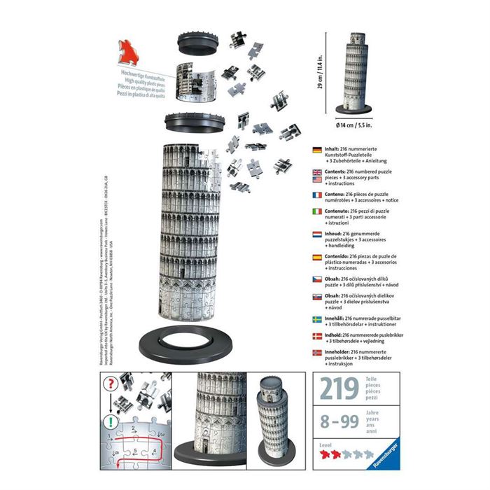 Ravensburger 3D Puzzle Pisa Kulesi 125579