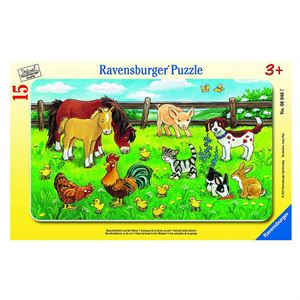 Ravensburger Puzzle 15 Parça Çayırda Hayvanlar 060467