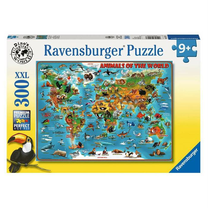 Ravensburger 300 Parça Çocuk Puzzle Hayvanlı Dünya 132577