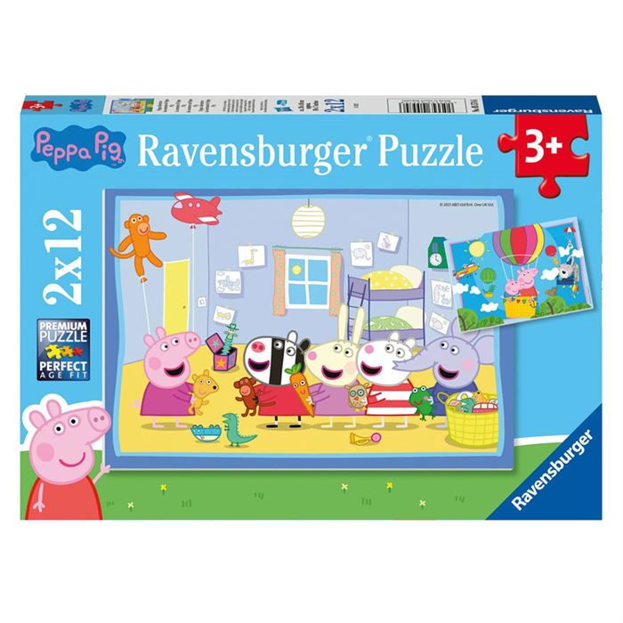 Ravensburger 2x12 Parça Puzzle Peppa Macerada 055746