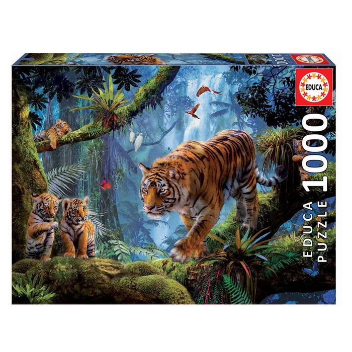 Educa Puzzle 1000 Parça Tigers In The Tree 17662
