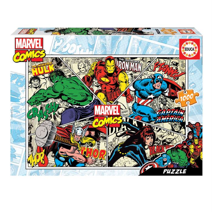 Educa Puzzle 1000 Parça Marvel Kahramanları Karikatür 18498