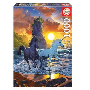 Educa Puzzle 1000 Parça Unicorns On The Beach 19025