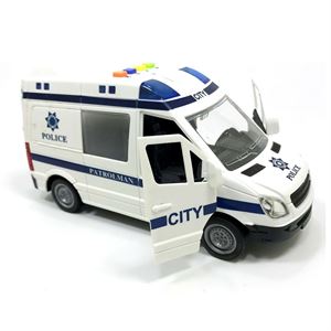 Ctoy Işıklı Ve Sesli Sürtmeli Polis Minibüsü 1:16 CTOY-WY590A/B
