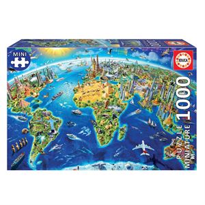 Educa Puzzle 1000 Parça Dünya Minyatürü 19036