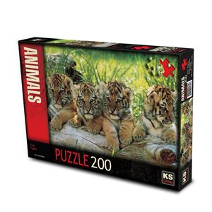 Ks Games Puzzle 200 Parça Four Tigers Mark Goulding 11325