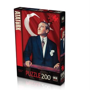Ks Games Puzzle 200 Parça Bayrak Ve Atatürk 11189