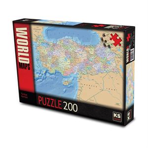 Ks Games Puzzle 200 Parça Türkiye Siyasi Haritası 11331