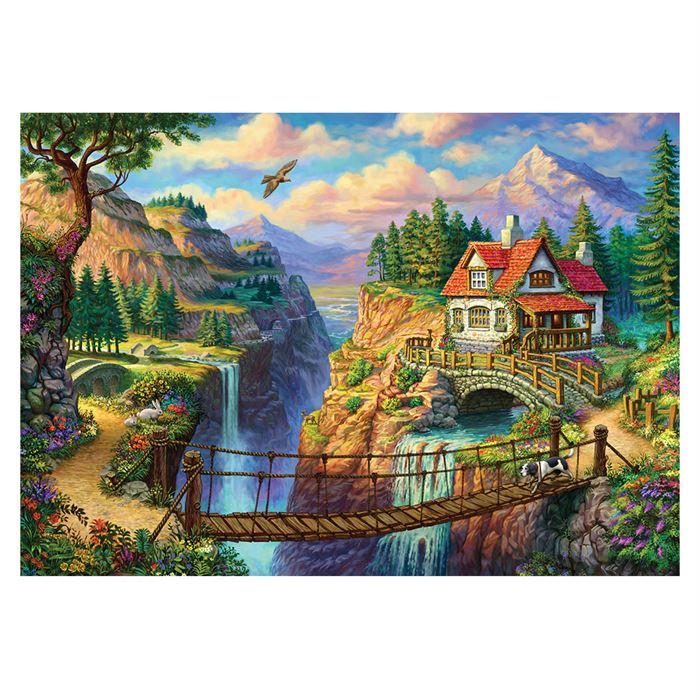 Ks Games Puzzle 500 Parça House On The Cliff 200 Parça 20012