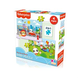 Ks Games Fisher Price Baby Puzzle City Fun-Picnic 2in1 FP717