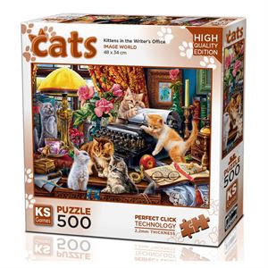 Ks Games Puzzle 500 Parça Kittens in the Writer’s Office 20052