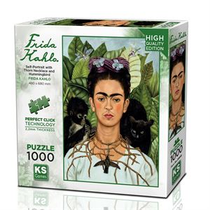 Ks Games Puzzle 1000 Parça Self-Portrait with Thorn Necklace and Hummingbird 20665