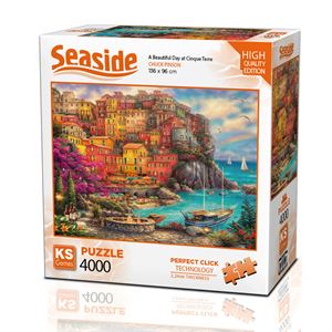 Ks Games Puzzle 4000 Parça A Beautiful Day at Cinque Terre 23506