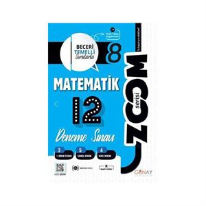 8. Sınıf Matematik Zoom Serisi 12 li Branş Denemeler Günay Yayınları