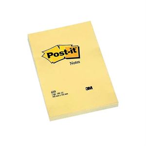 Post İt Yapışkanlı Not Kağıdı Sarı 102x152 mm Sarı 659