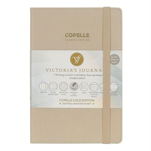Victoria s Journals Copelle Gold Bujo 14x20 Noktalı Defter Bej 5503