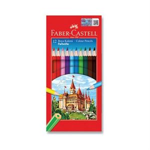 Faber Castell Tam Boy Boya Kalemi 12 Renk Karton Kutu 116312