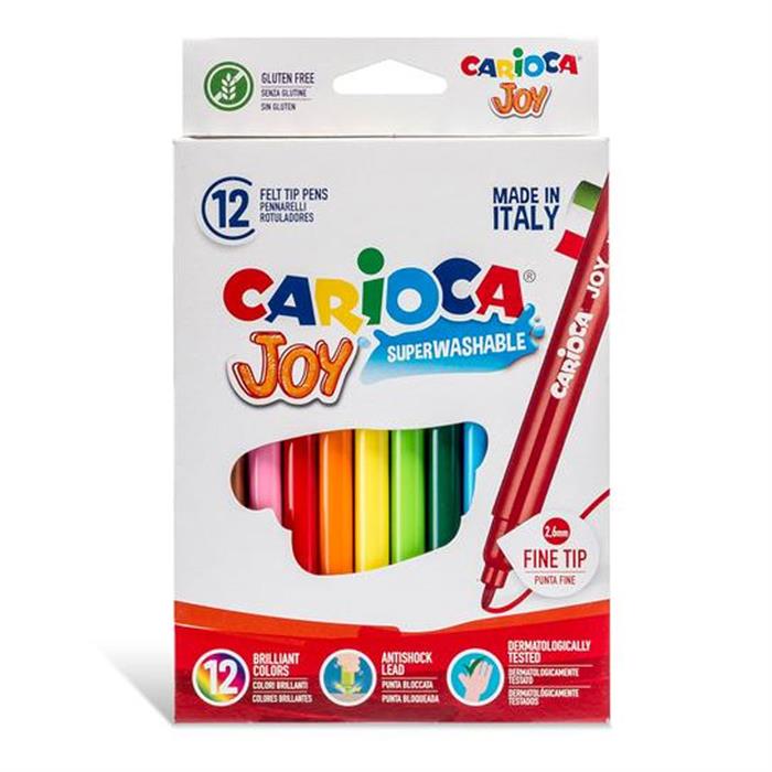 Carioca Joy Yıkanabilir Keçeli Boya Kalemi 12 Renk 40531